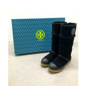 Tory Burch Designer Nadine Black Warm Winter Shearling Boots Sz 6